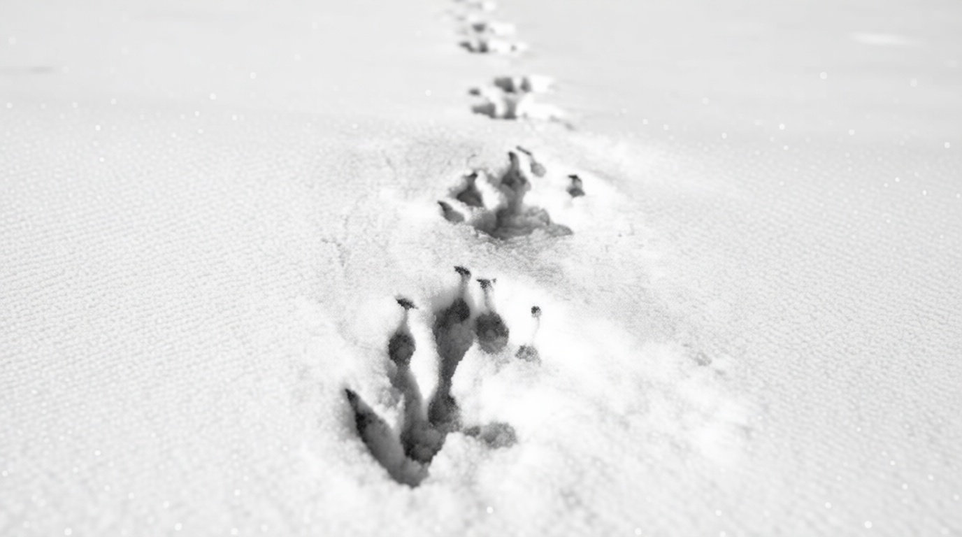 Empreintes dans la neige