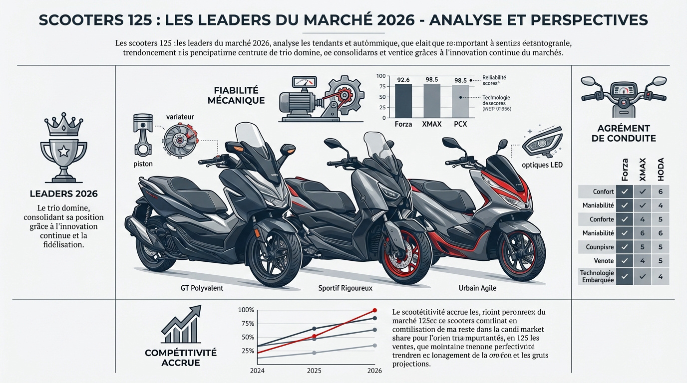 Comparatif des meilleurs scooters 125 du marché en 2026