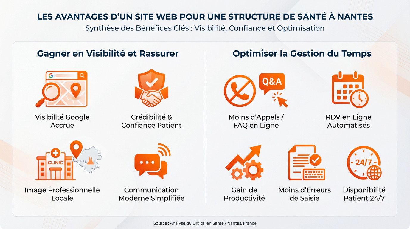 Avantages d'un site internet pour une structure de santé à Nantes