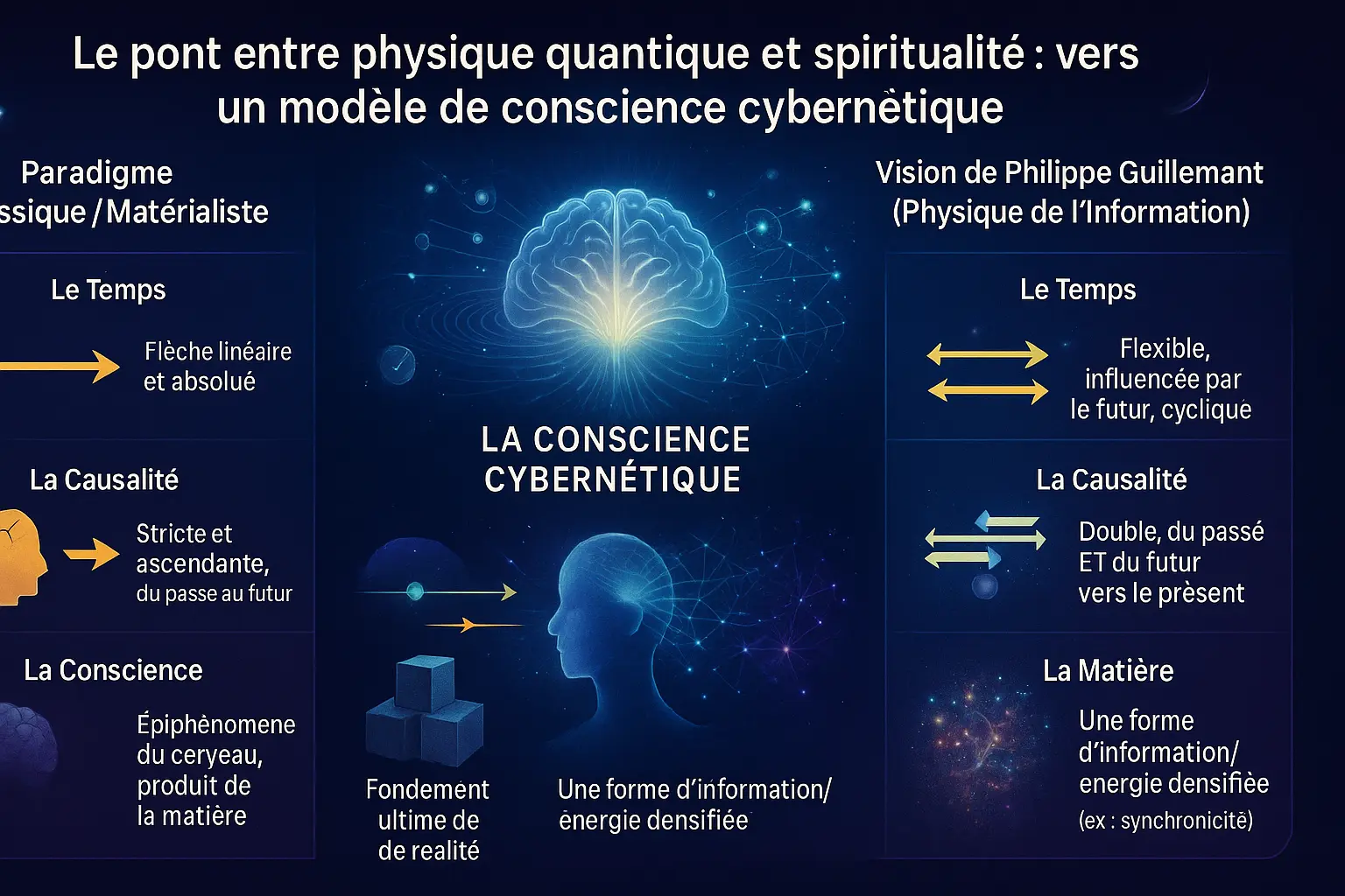 Illustration de la convergence entre physique quantique et spiritualité selon Philippe Guillemant