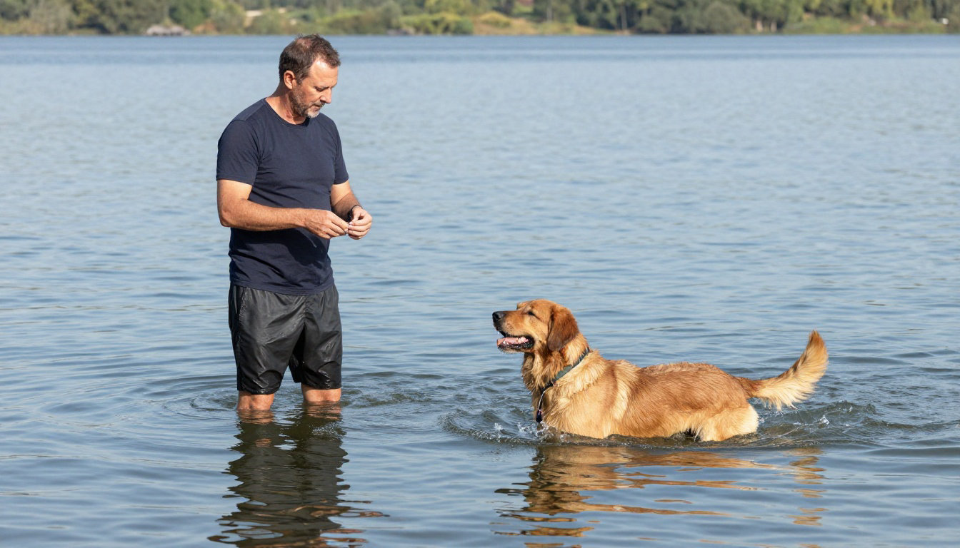 3 étapes pour apprendre à nager à son chien sans stress