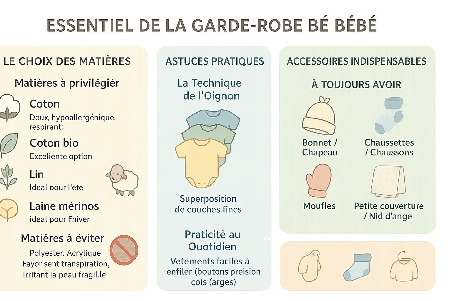 Comment habiller bébé en fonction de la température