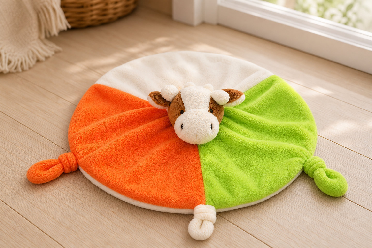 Doudou vache toute douce à câliner