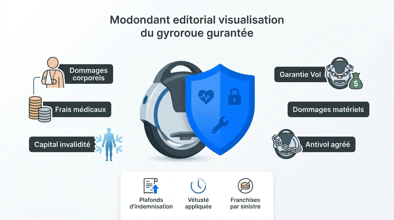 Protection et garanties pour utilisateur de gyroroue