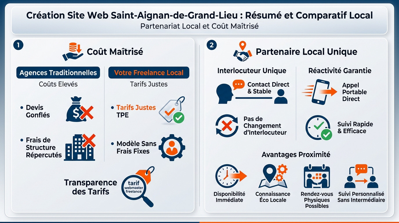 Freelance web à Saint-Aignan-de-Grand-Lieu : coût maîtrisé et partenaire local