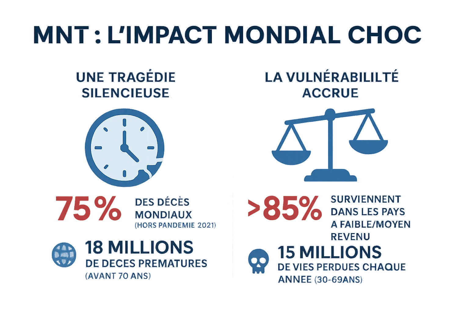 Visualisation de l'impact mondial des MNT