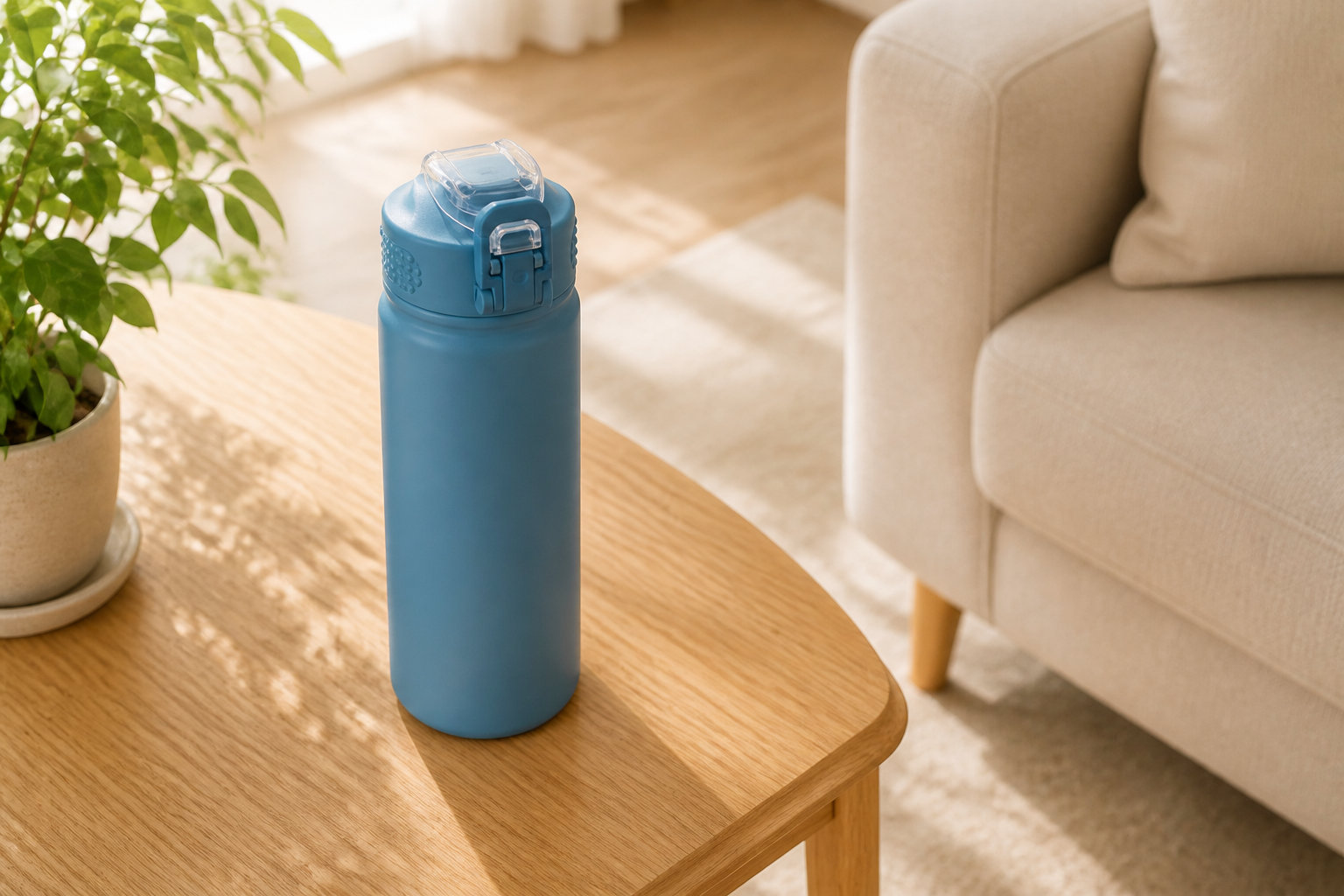 FlowBottle : gourde inox avec paille. Isotherme et polyvalente.