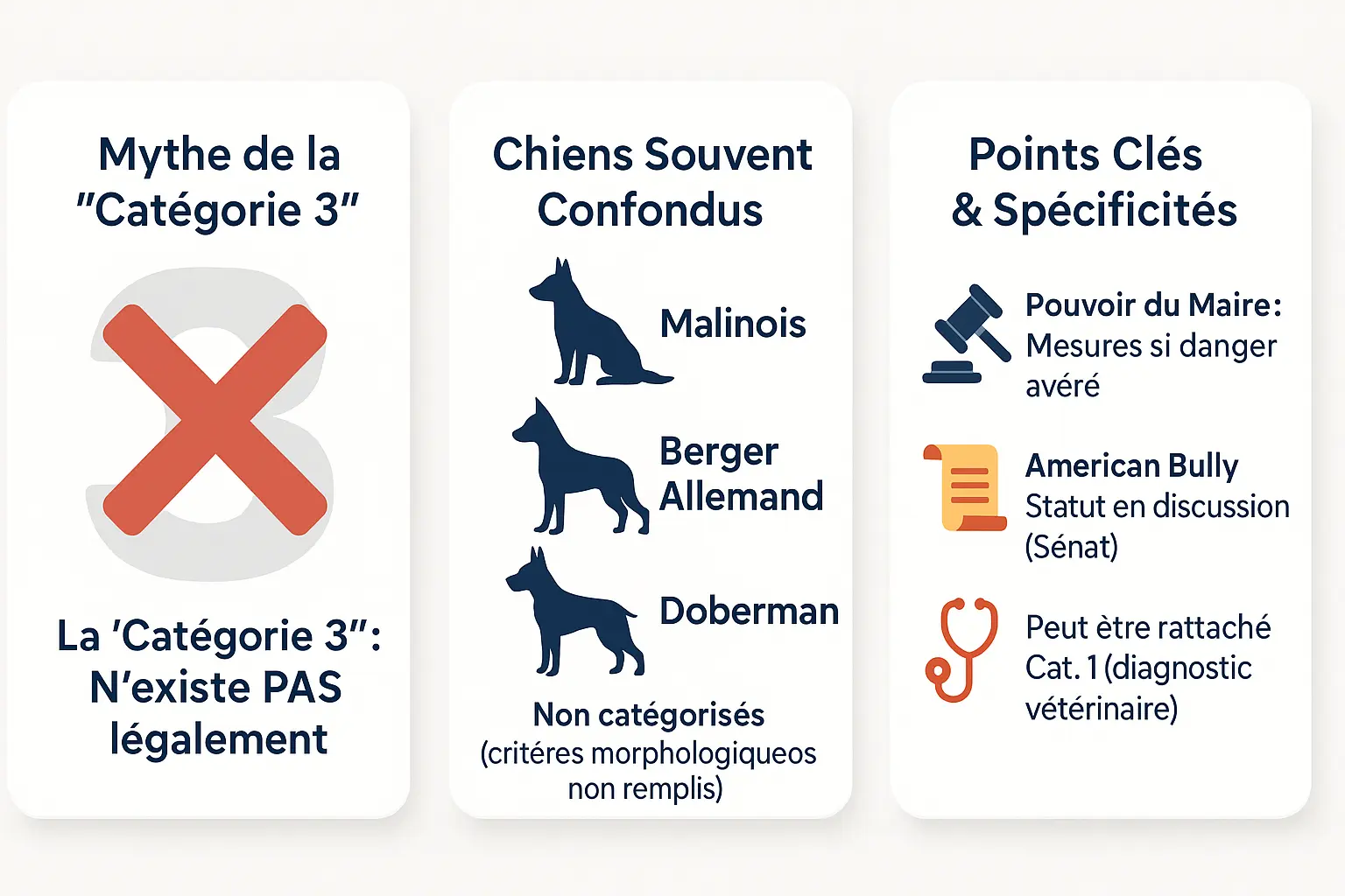 Illustration chiens catégorie 3 France
