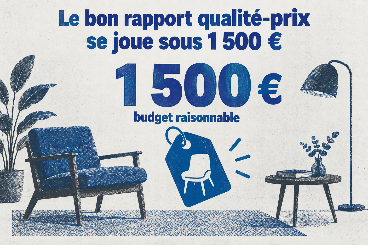 Infographie : le bon rapport qualité-prix d'un fauteuil relax se trouve sous 1 500 €.
