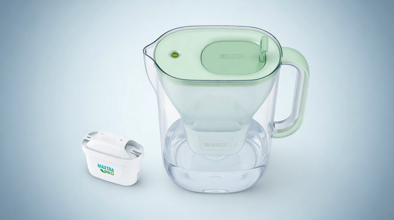 Carafe filtrante moderne éliminant le chlore et le calcaire