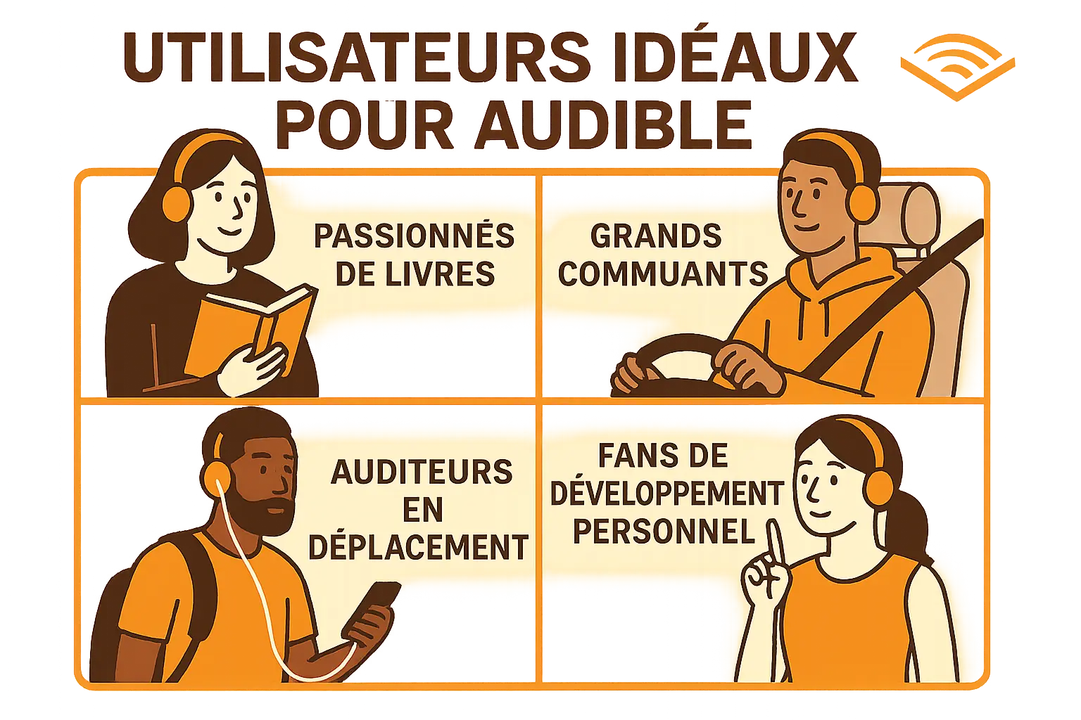 Audible profils utilisateurs idéaux