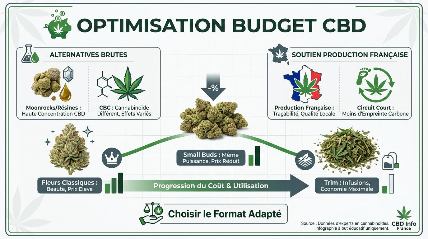 Comparatif des formats de fleurs CBD pour mieux gérer son budget