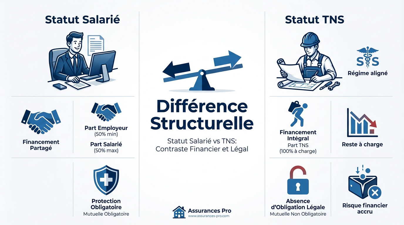 Comparaison des structures de protection sociale entre salariés et travailleurs indépendants