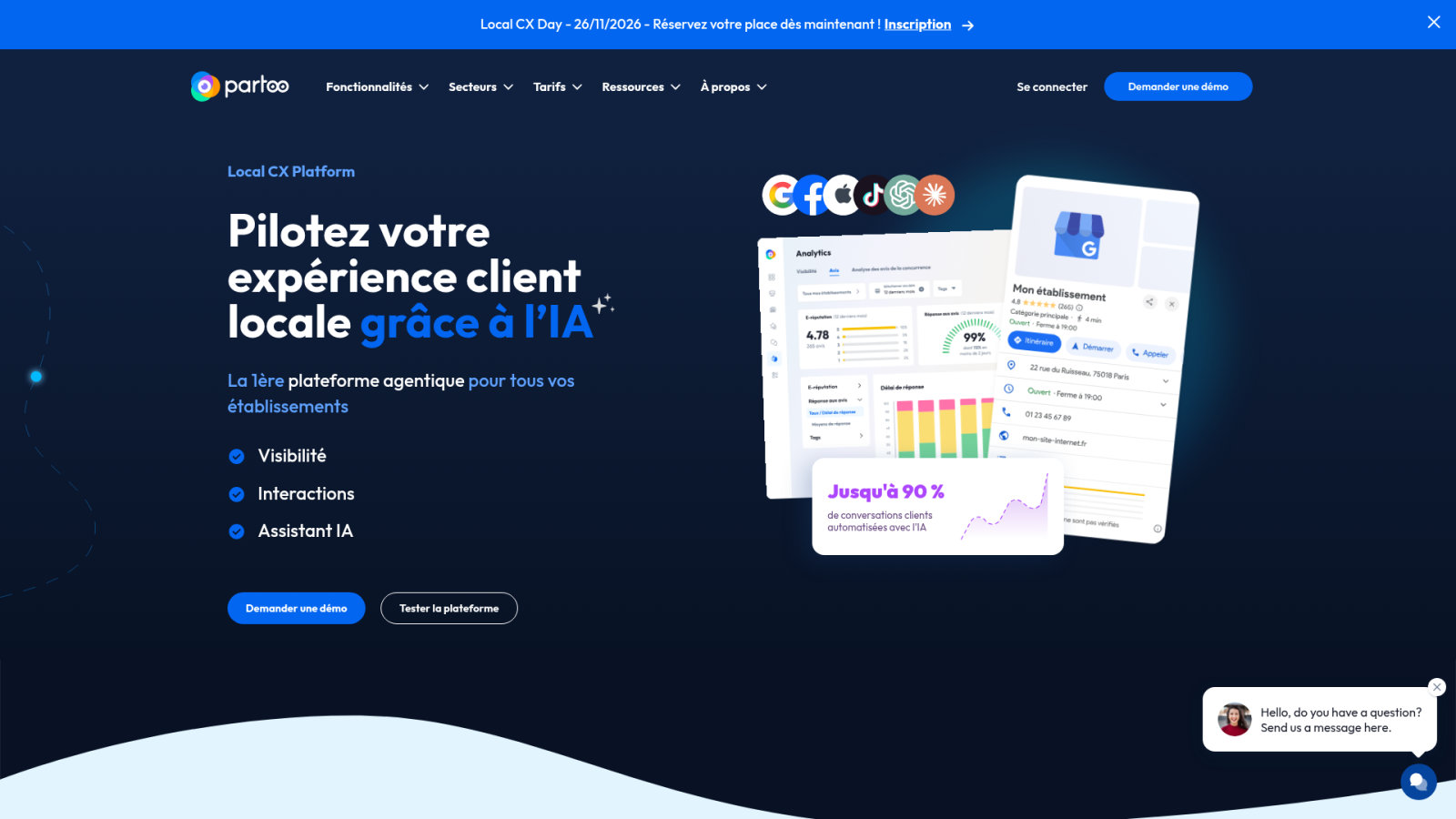 Partoo pour piloter votre réputation locale et vos avis
