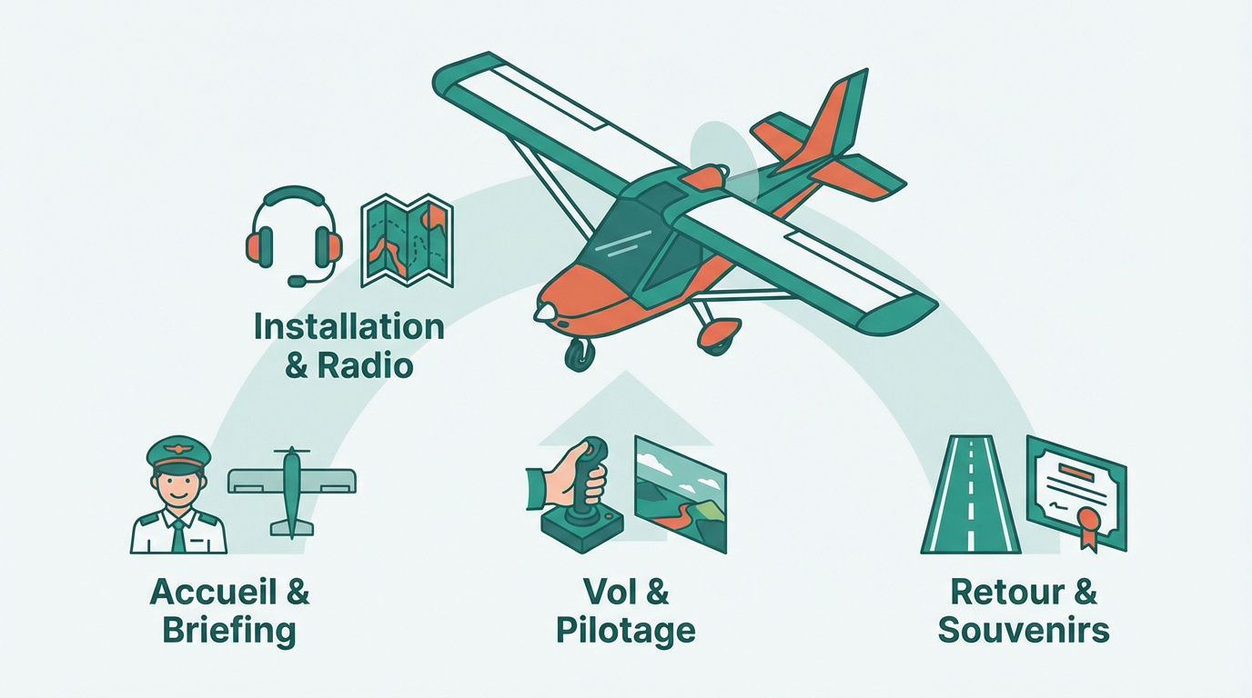 Les étapes clés d'un baptême de l'air en ULM de l'accueil à l'atterrissage