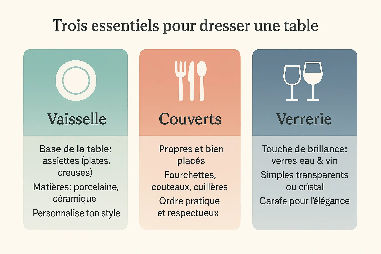 Table dressée avec élégance