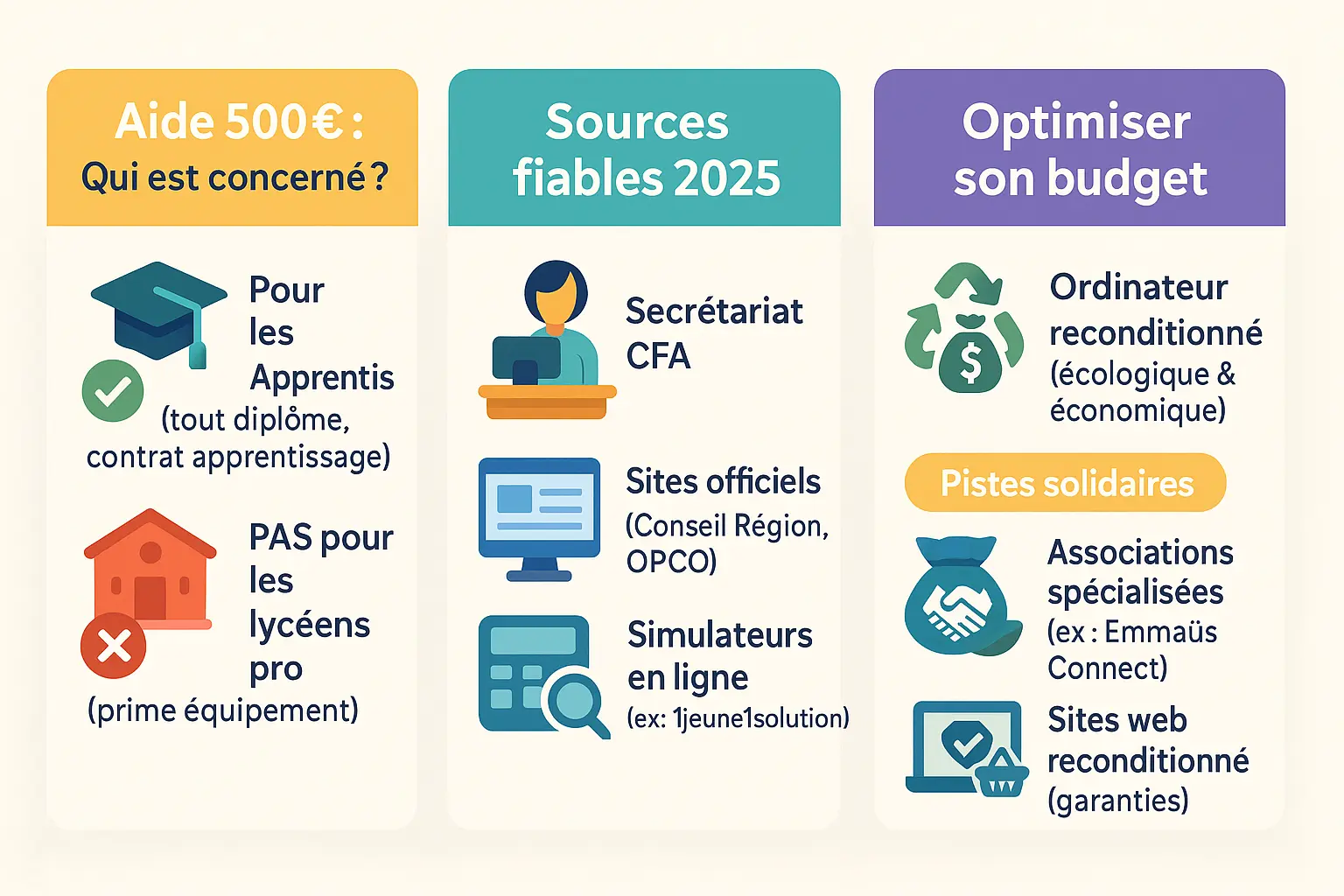 Illustration d'un étudiant utilisant un ordinateur portable