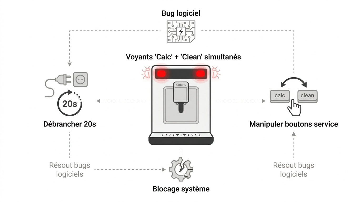 Diagnostic des voyants Krups