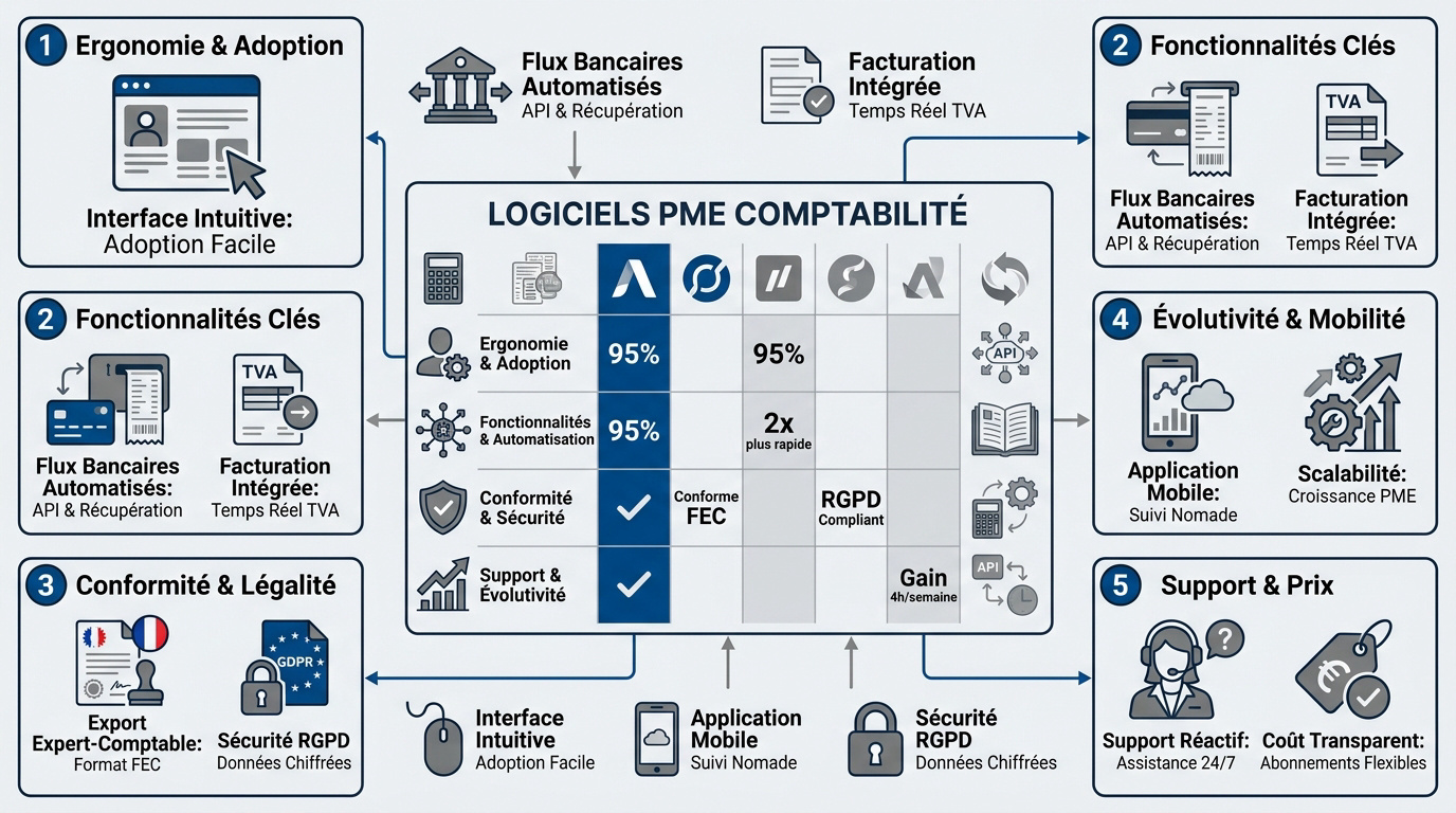 Critères de sélection d'un logiciel de comptabilité pour PME