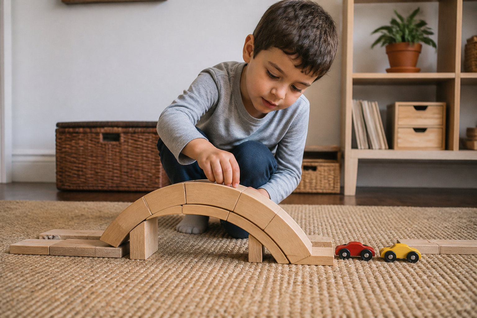 Ruche Montessori en bois : l'apprentissage des couleurs simplifié