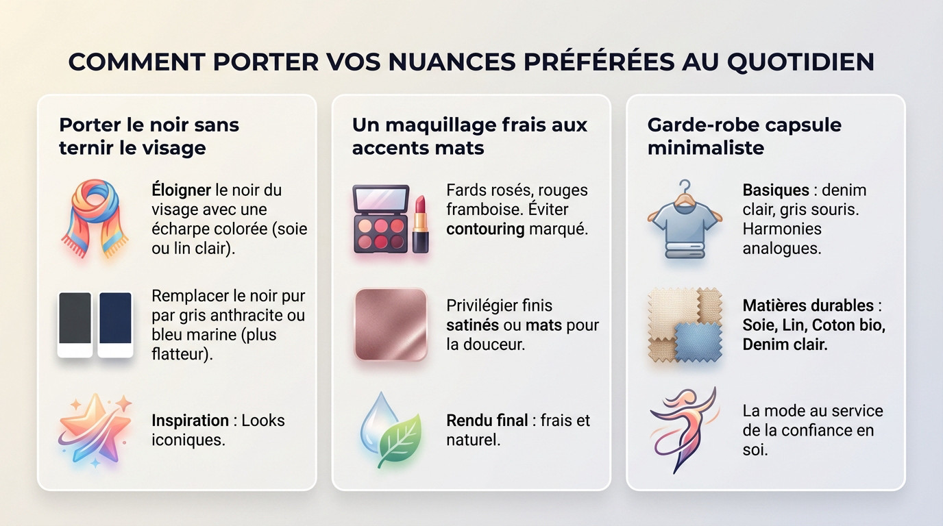 Femme profil été portant une écharpe en soie claire pour illuminer son visage