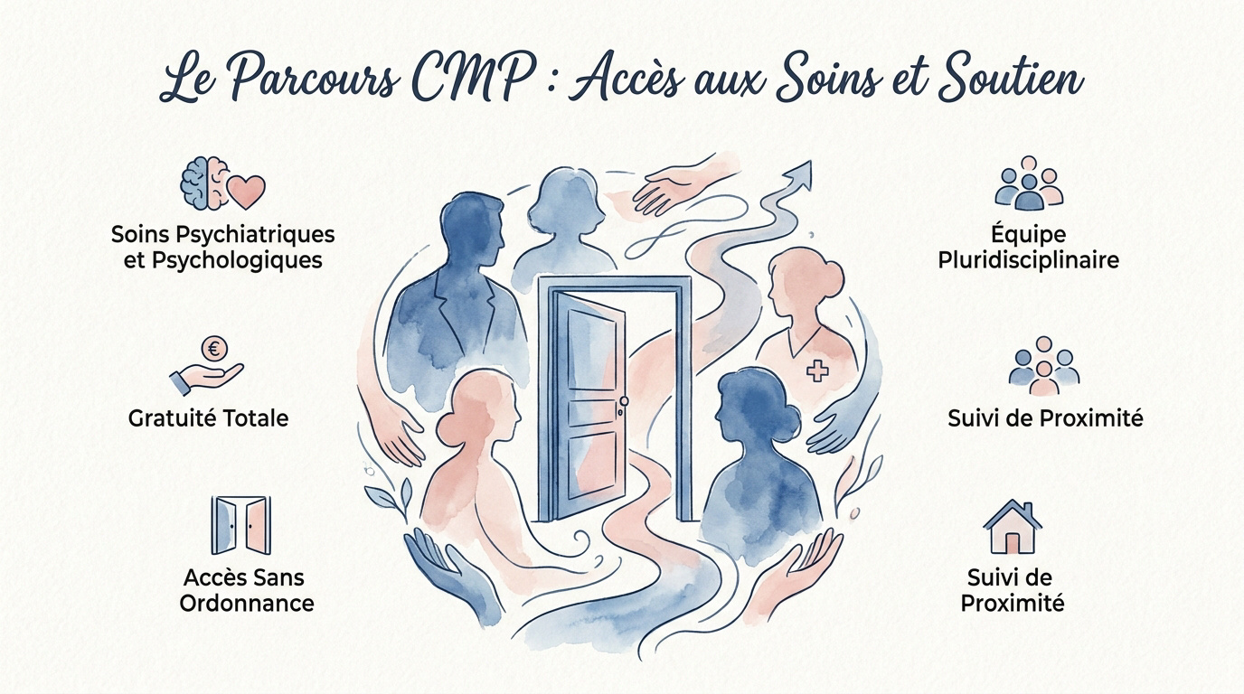 Parcours de soins et accueil dans un centre médico-psychologique pour adultes