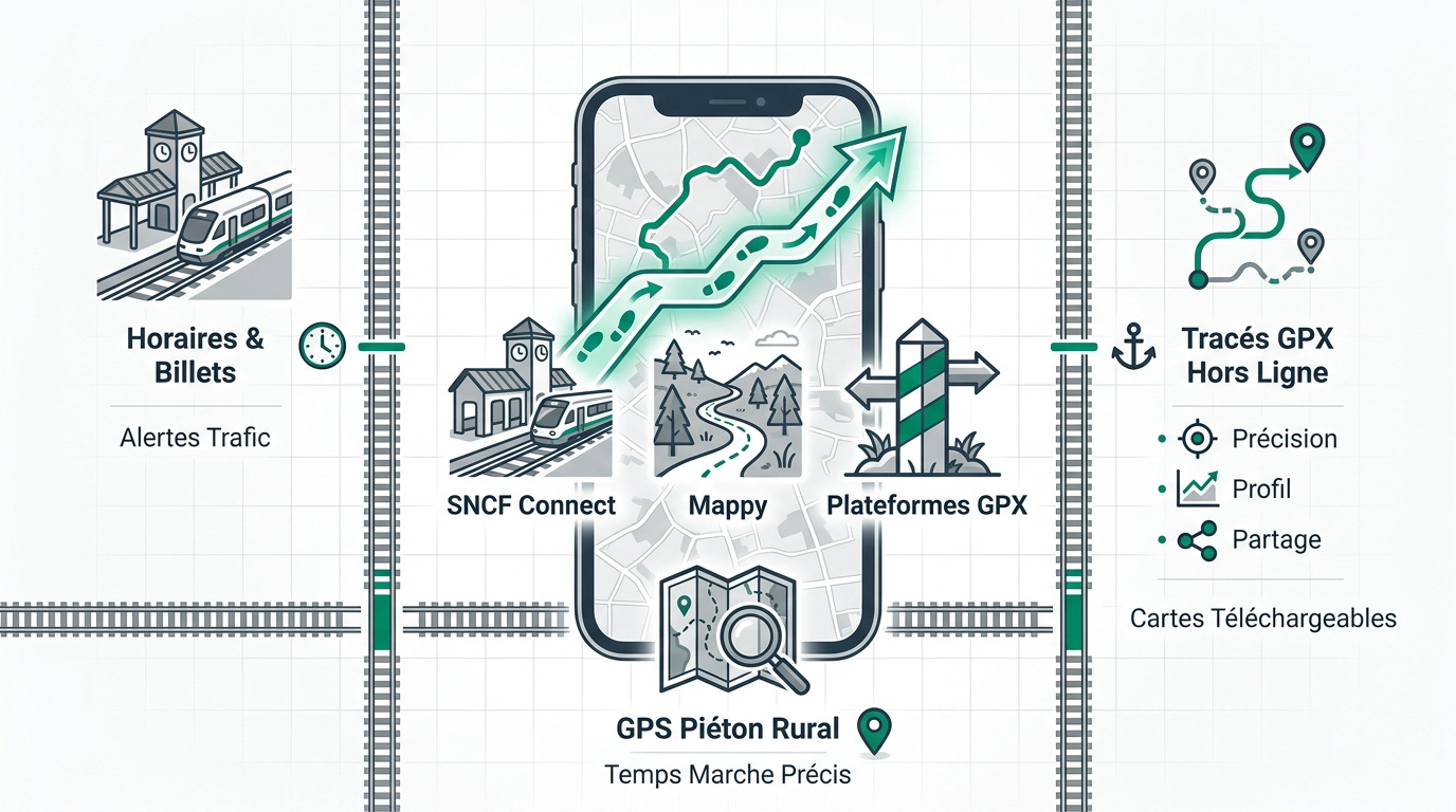 Application mobile pour planifier une randonnée et un trajet en train