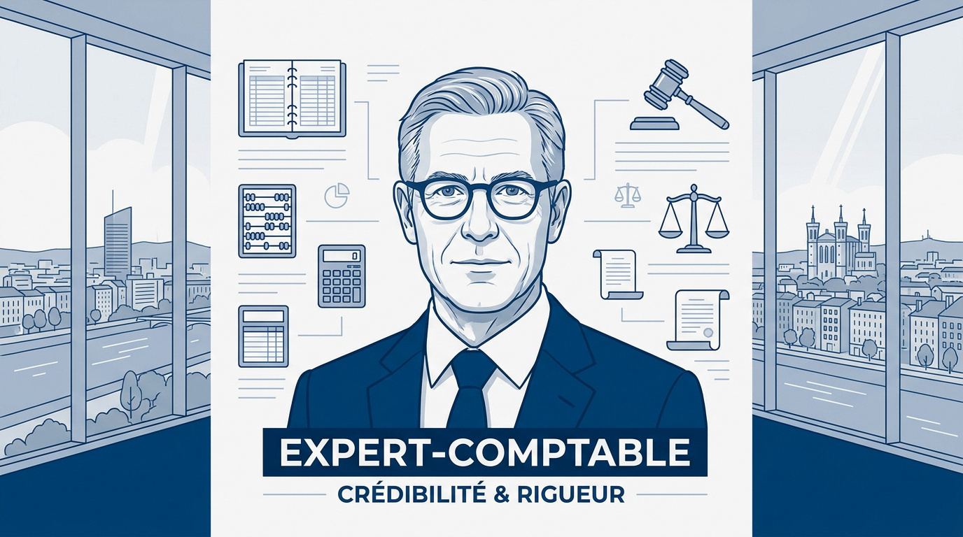 Portrait professionnel d'un expert-comptable lyonnais exprimant rigueur et confiance