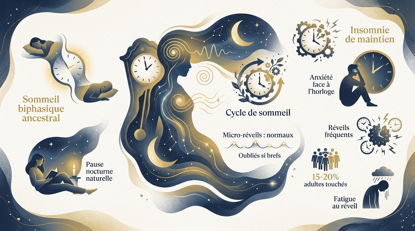 Analyse visuelle des cycles du sommeil et des interruptions nocturnes