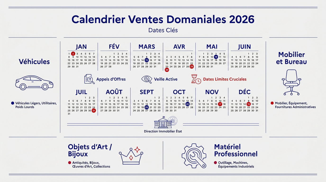 Calendrier officiel des ventes domaniales 2026