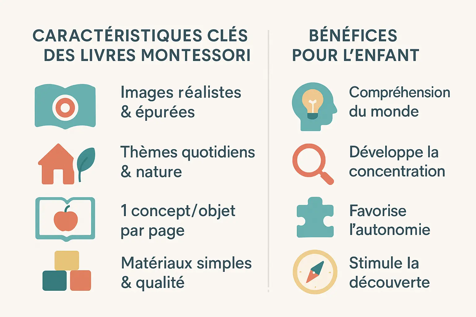 Livre Montessori pour bébé avec des images réalistes et des textures