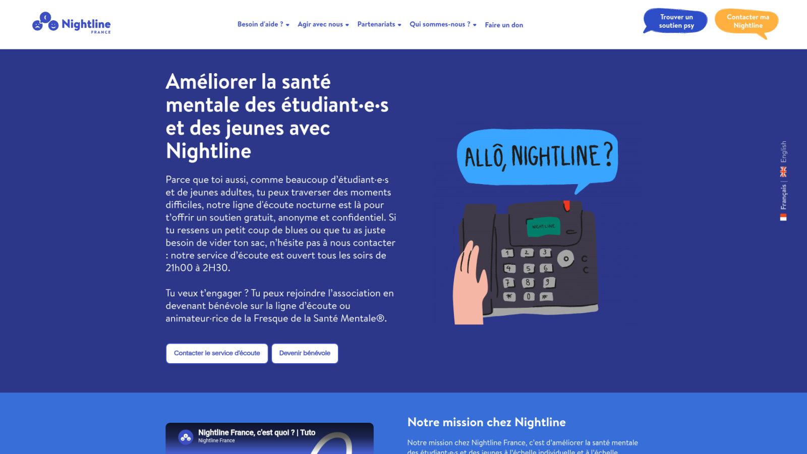 Étudiante recherchant une écoute psychologique à distance