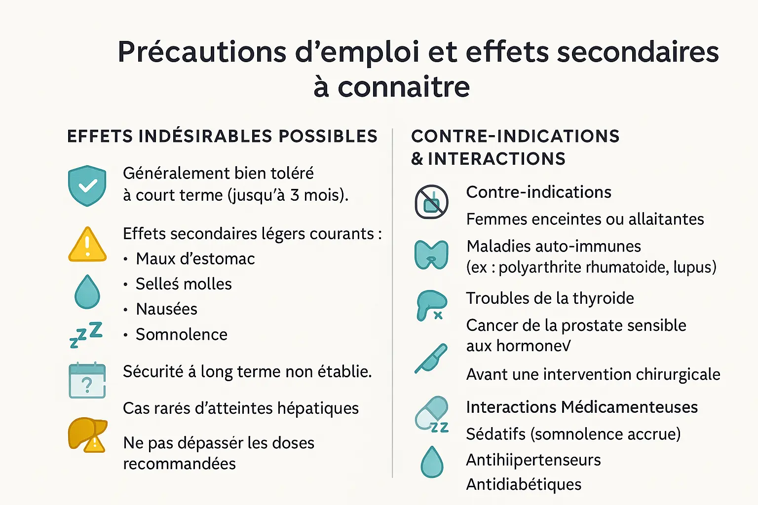 Ashwagandha : Précautions et effets secondaires