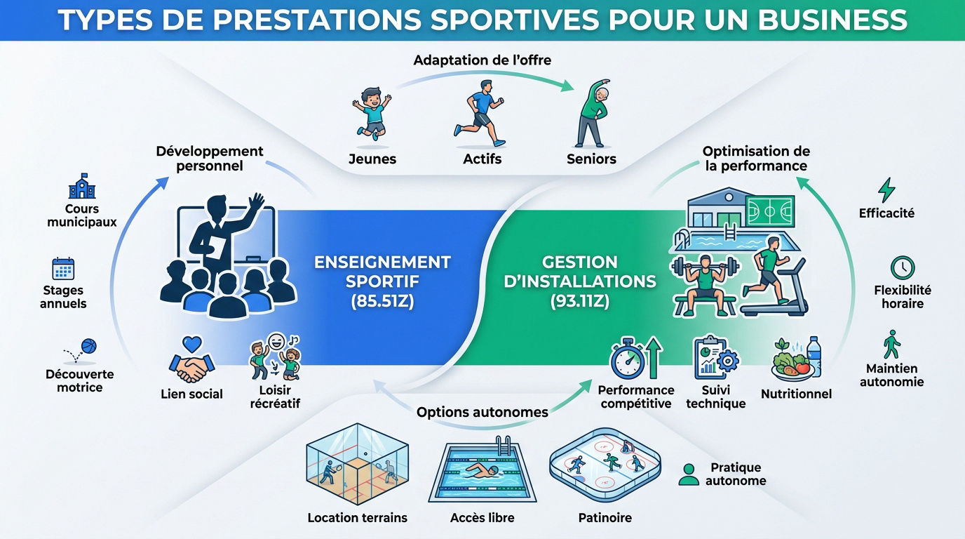 Diversité des types de prestations sportives pour coachs et clubs