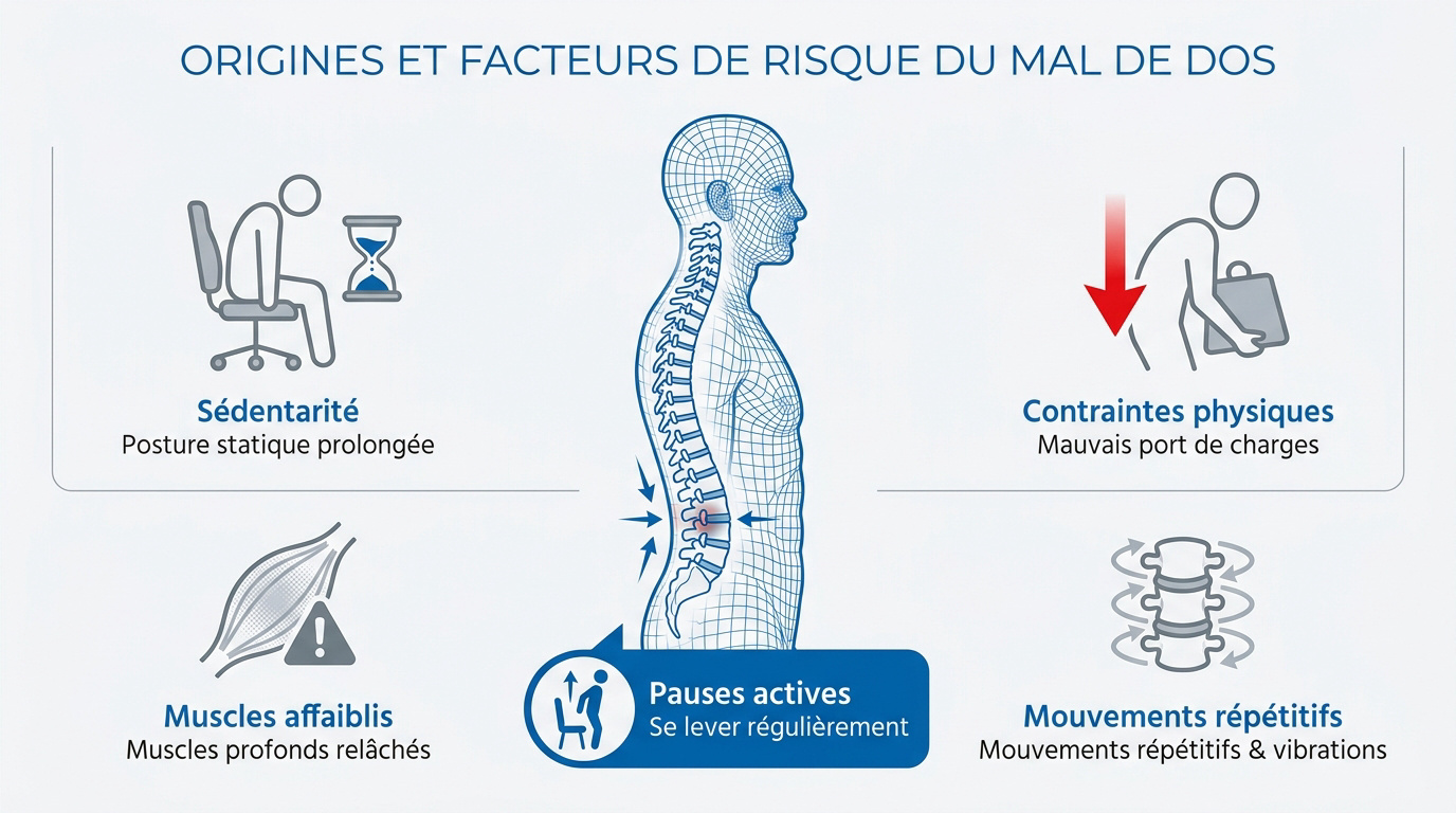 Facteurs de risque de la lombalgie et impact de la sédentarité