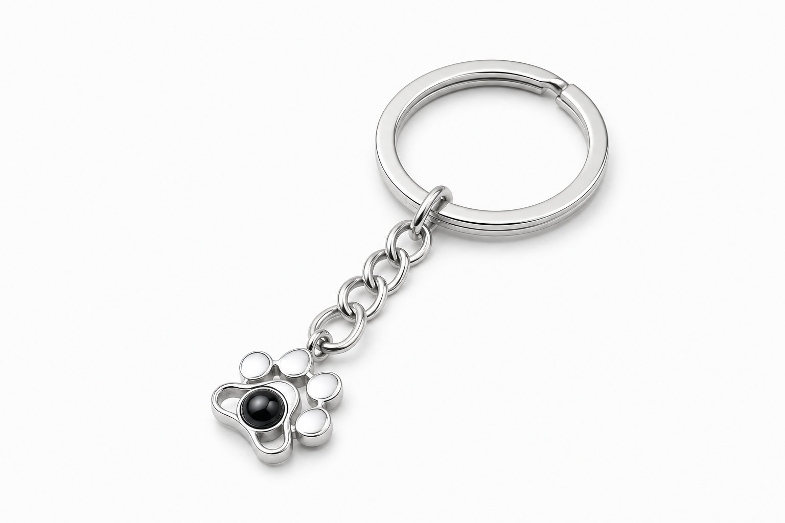 Porte-Clé Patte de Chien Projection Photo, emporter son amour partout avec soi