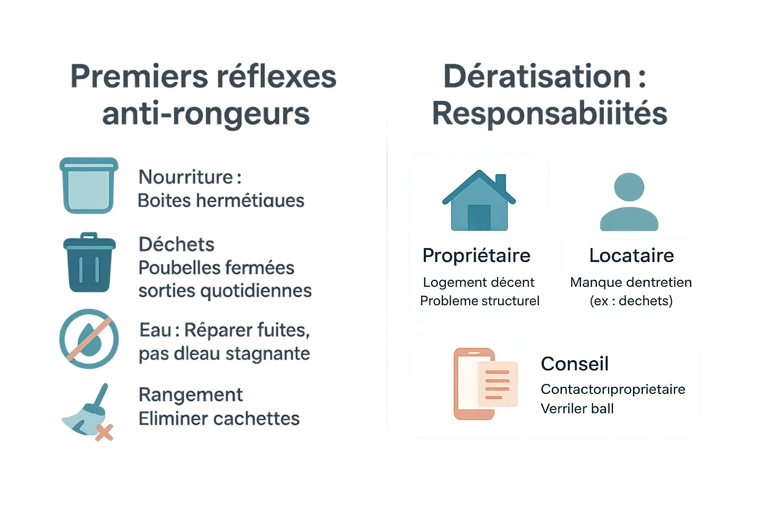Infographie gestion des infestations de rongeurs