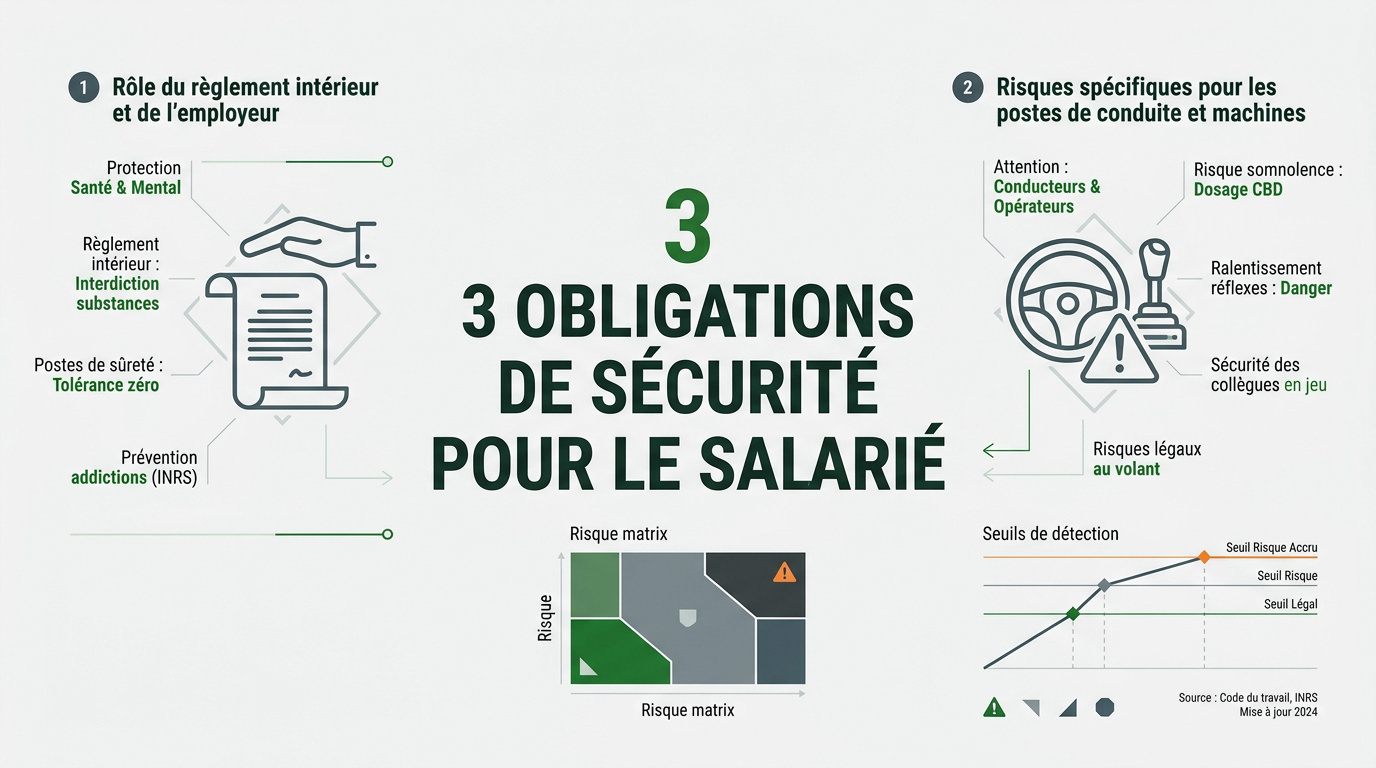 Prévention des risques et sécurité au travail concernant le CBD