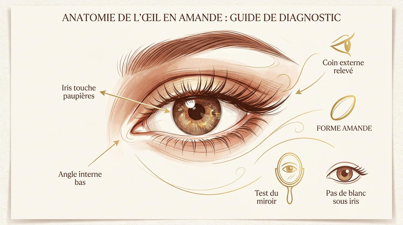 Anatomie de l'œil en amande