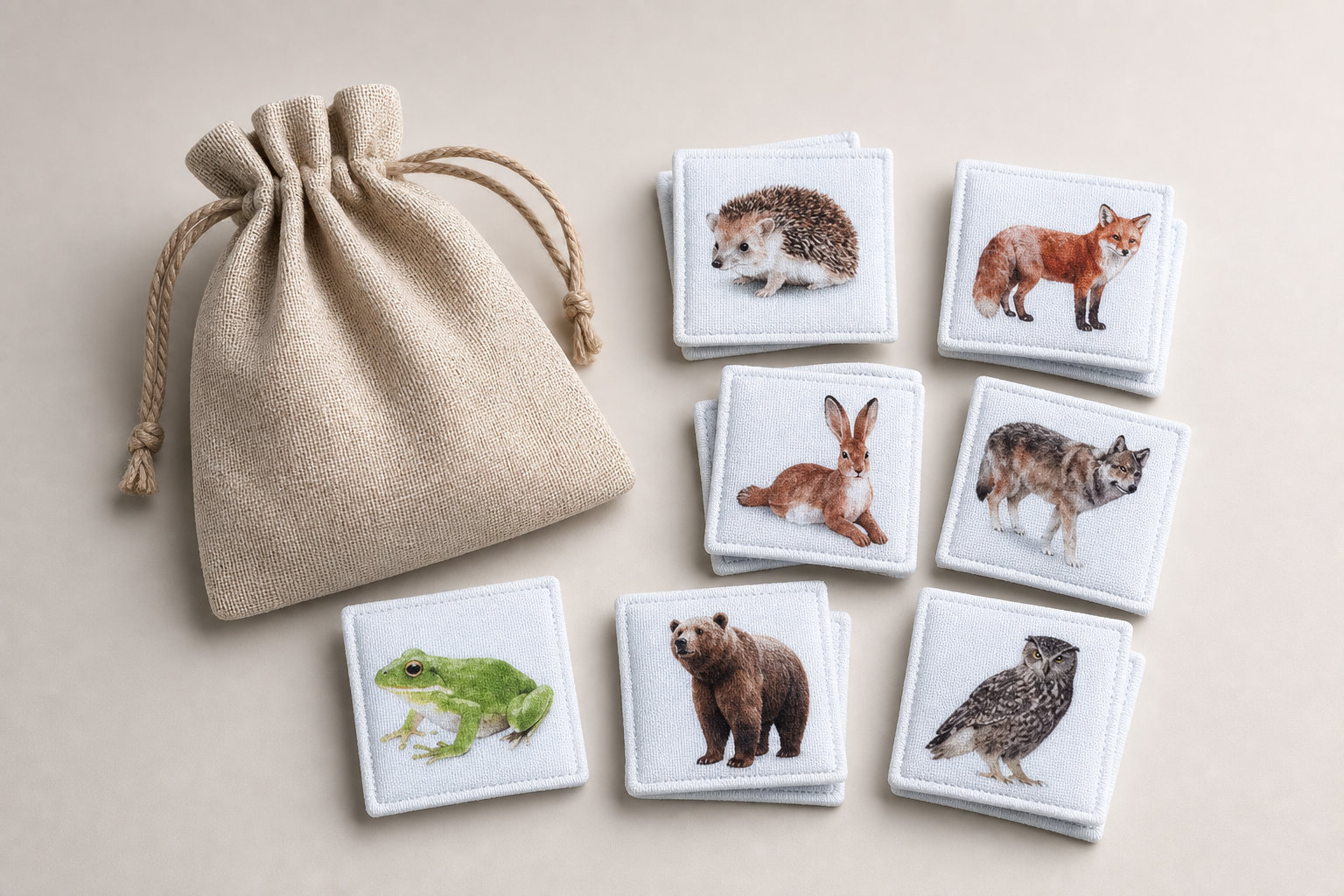 Mémoire tactile sur les animaux de la forêt