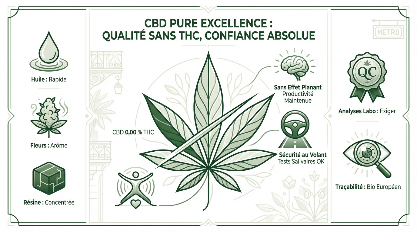 Flacon d'huile de CBD pur et fleurs de chanvre de haute qualité