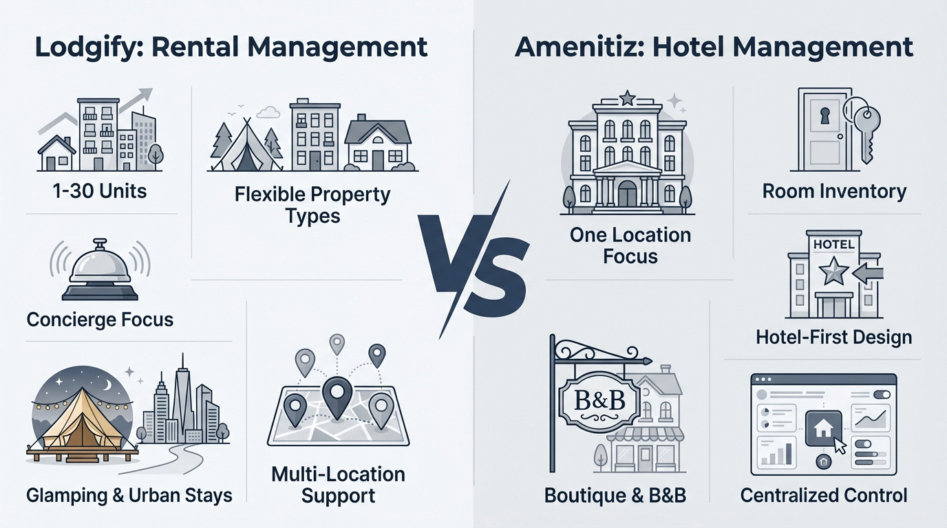 Comparación entre los softwares de gestión Lodgify y Amenitiz