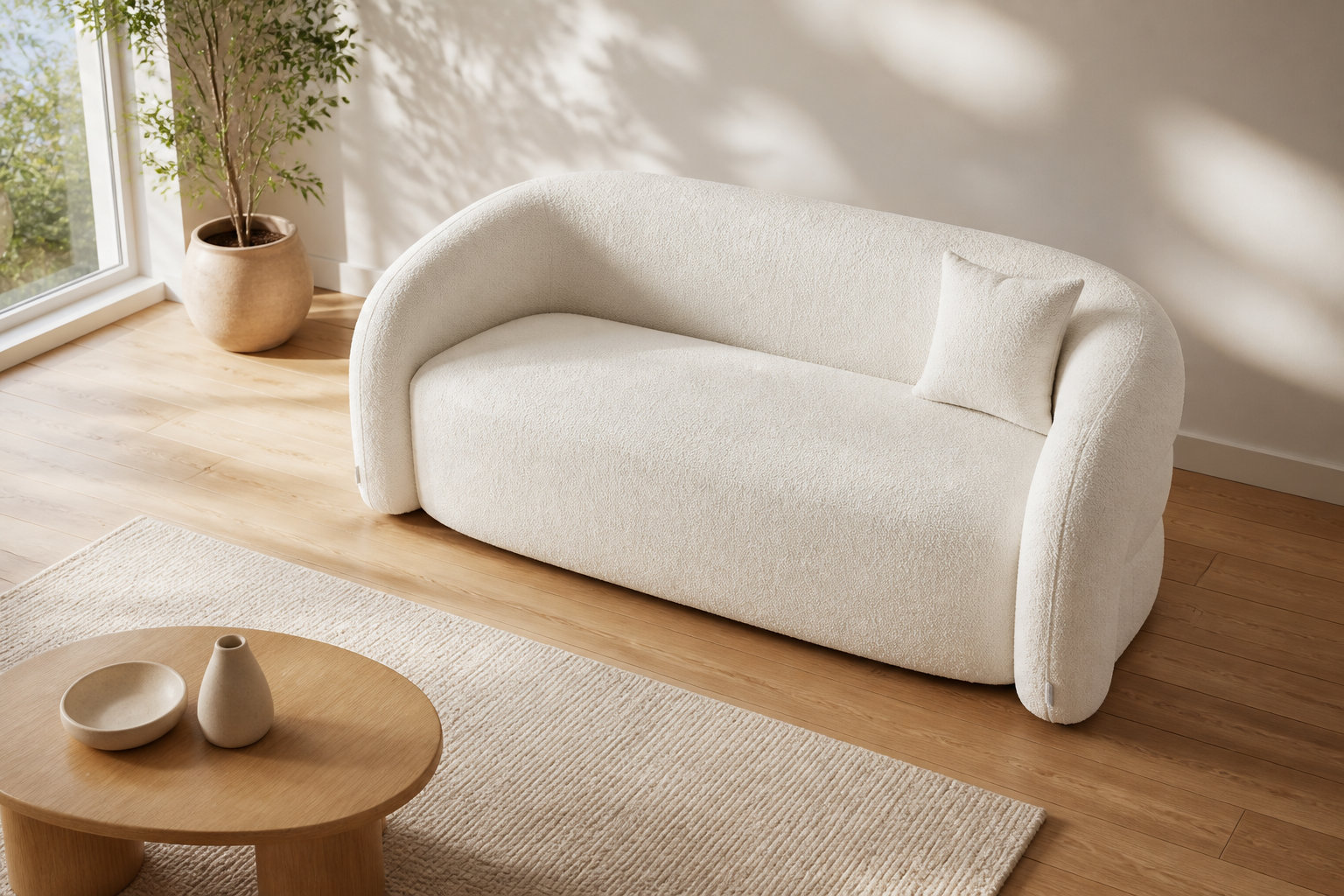 Canapé LAPIOTA blanc : l'esthétique voluptueuse du design blanc pur
