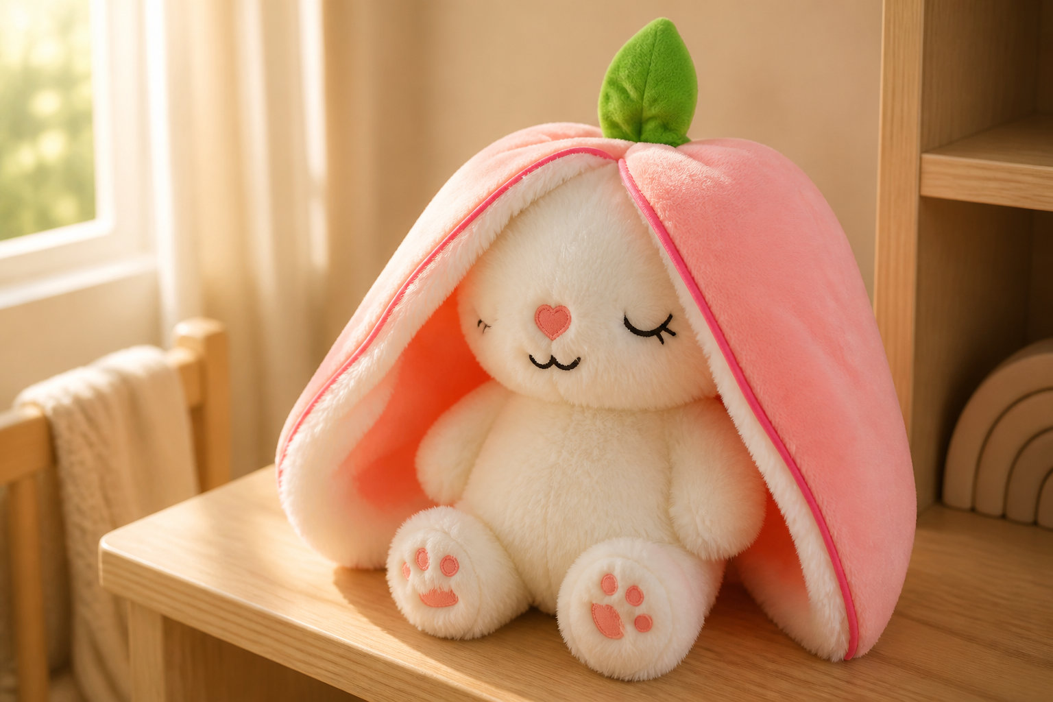 Veilleuse peluche lapin respiration : un apaisement sensoriel