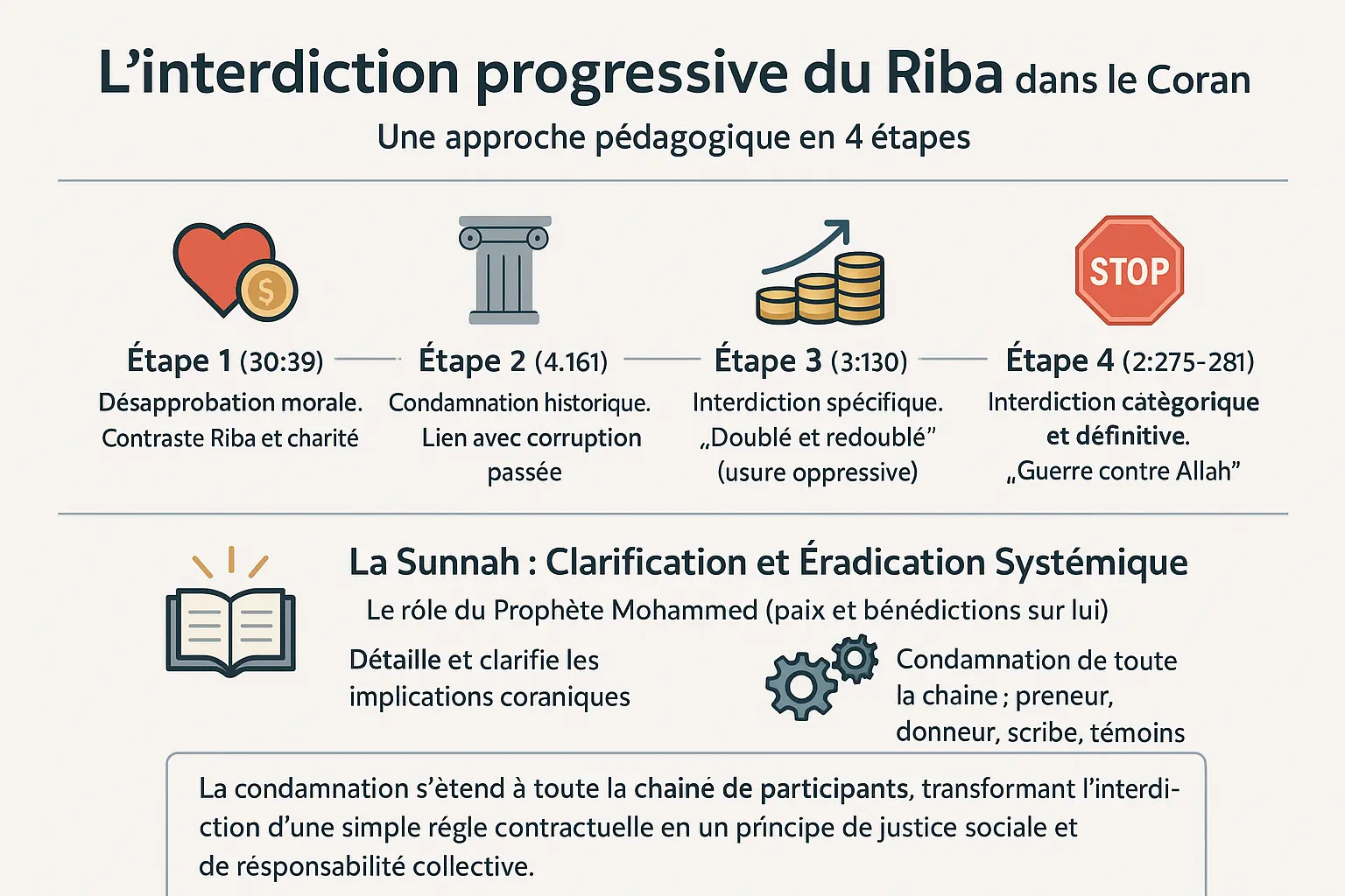 Illustration de l'<strong>interdiction du Riba dans la finance islamique</strong>