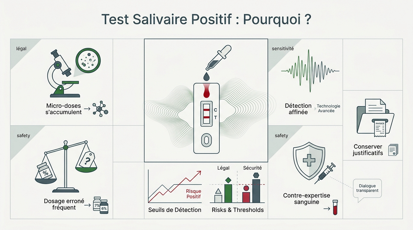 Kit de test salivaire pour dépistage de substances en milieu professionnel
