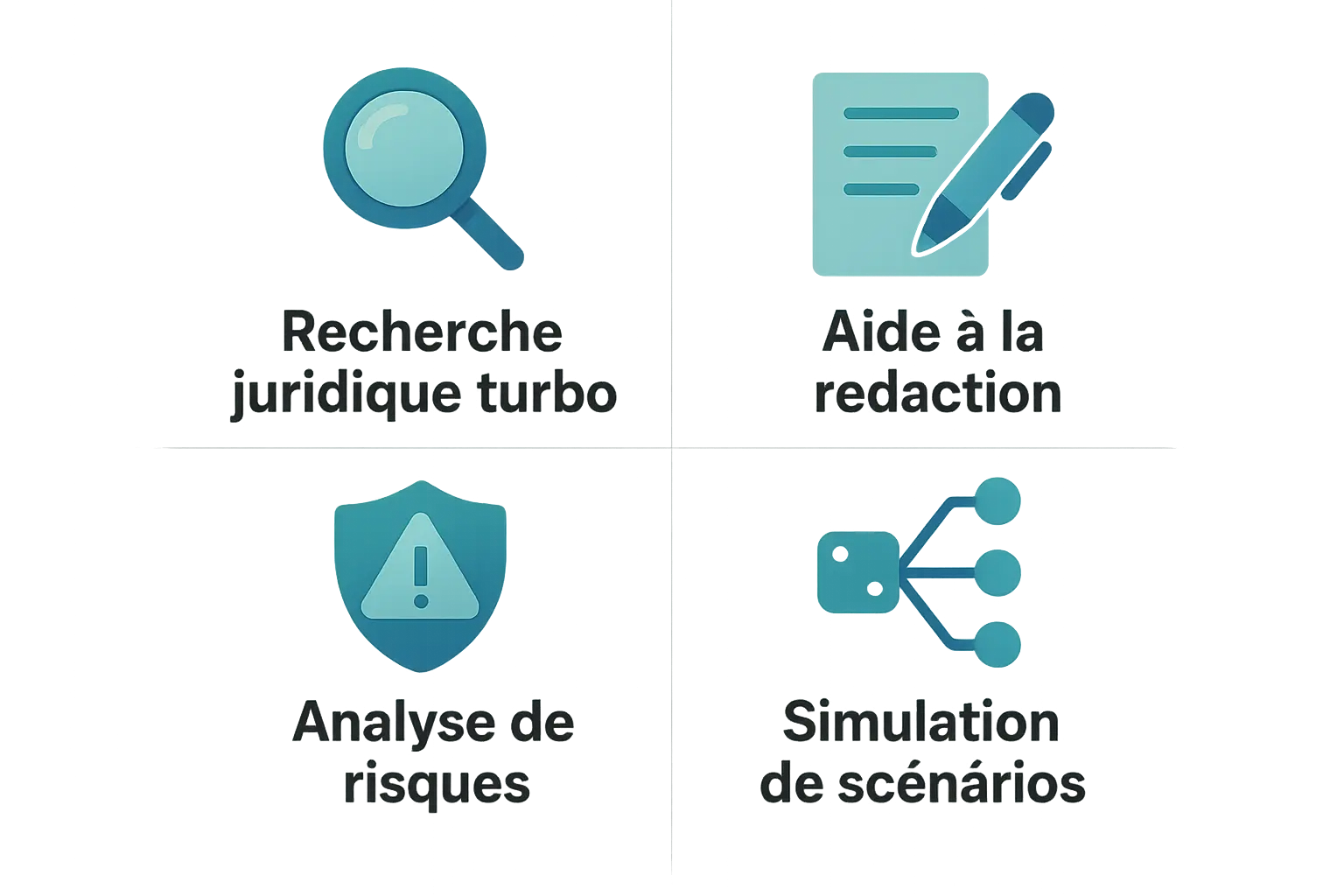 Illustration des <strong>fonctionnalités clés de Juriv'IA</strong>