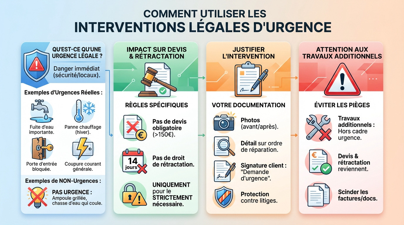 Artisan remplissant un ordre de réparation urgent pour une fuite d'eau importante