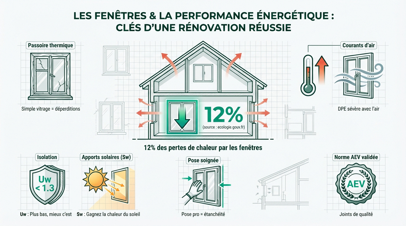 Impact des fenêtres performantes sur le diagnostic de performance énergétique DPE