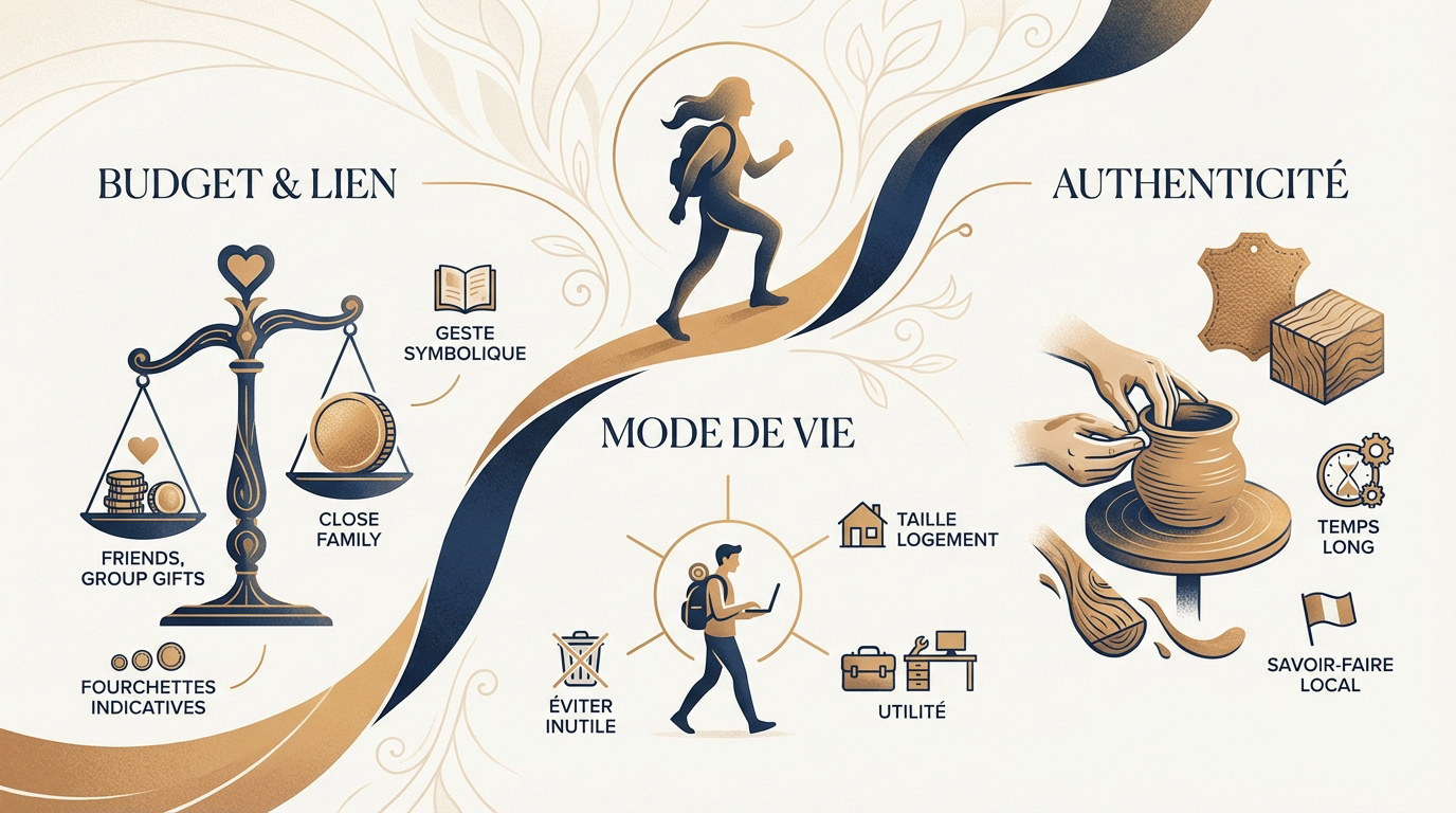 Illustration de différents types de cadeaux pour un jeune de 20 ans